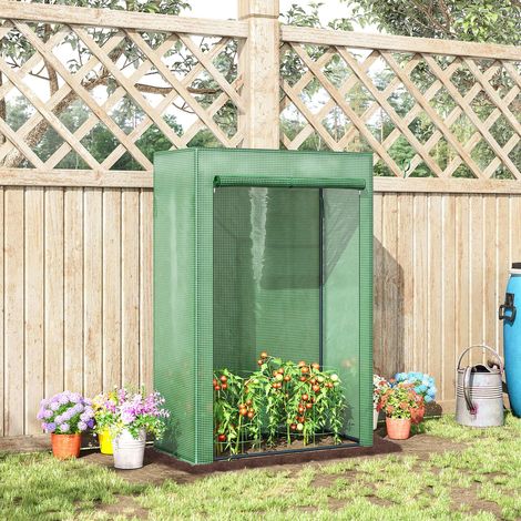 Serra da giardino con porta arrotolabile 100 x 50 x 150 cm verde scuro HAVRYA (1/5)