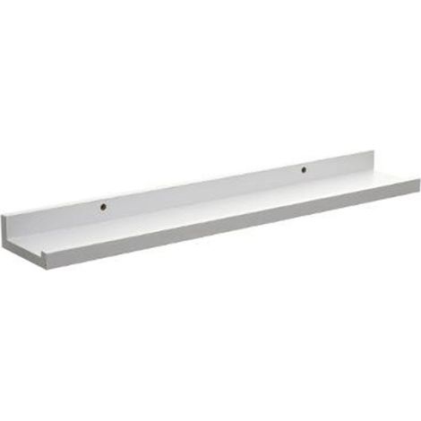 5Five Simply Smart – Étagère murale à rebord 58cm en MDF blanc – Charge maximale 10kg – À fixer soi-même – Notice incluse (1/2)