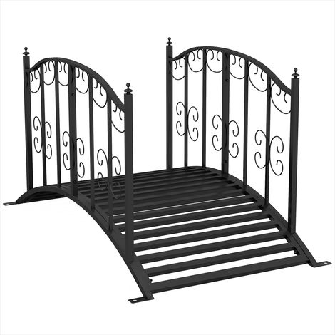 Pont de jardin en Acier avec Garde-corps Charge 120 kg 119 x 67 (1/5)