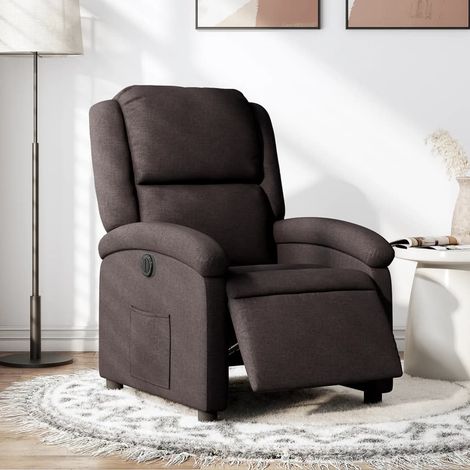 Fauteuil inclinable électrique-Chaise de relaxation-Fauteuil Relax Marron foncé Tissu 937032 (1/5)