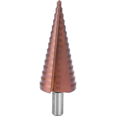 Step Drill Bit Multifunctional High Speed Steel Cobalt Coating M35 Triangular Shank Hole Cutter4-32 (1/5)