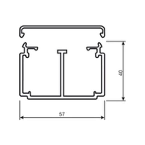 Goulotte de distribution PVC 40x57 mm - Longueur 200 cm (RAL 9016) LF4006109016 Hager