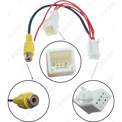 Compatible avec le câble adaptateur vidéo de la caméra de recul FAW Junpai D60 pour le système de navigation d'origine du véhicule.