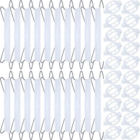 Pack of 40 tomato hooks, tomato support hooks and plant support clips with 10m string to prevent tomatoes from pinching each other. (1/5)