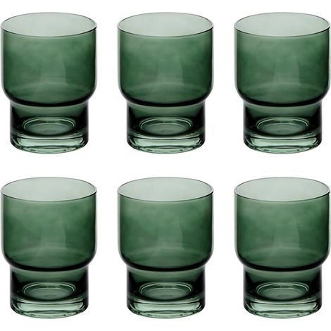 Lot de 6 Gobelets Bas "Ella" 30cl Vert