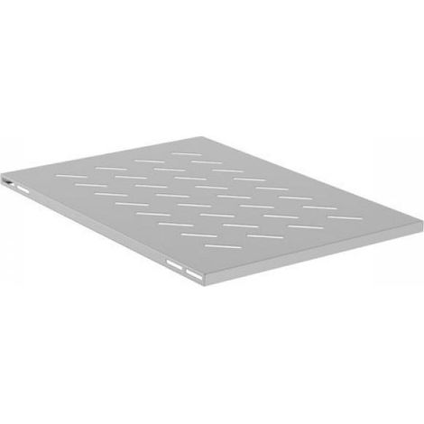 SHELF FOR CABINETS 19" 800MM GREY LANBERG (1U/480X675MM LOAD CAPACITY UP TO 120KG, 4-POINT MOUNTING)