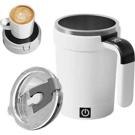 Selbstrührende Tasse - Magnetischer Rührbecher - Mit Temperaturdisplay & wiederaufladbarem Magnetmixer für Heiße Schokolade und Milchgetränke (1/5)
