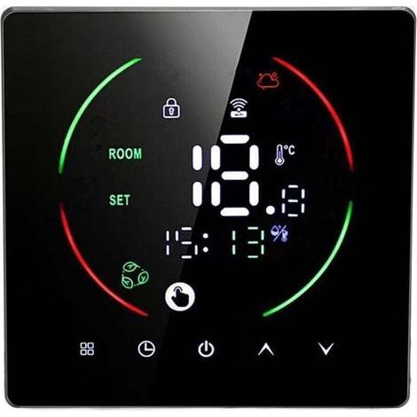 Thermostat intelligent pour chauffe-eau et chaudière – Écran tactile couleur LED – Charge 3 A – Précision ±1 °C – Installation facile - V-240 (1/4)