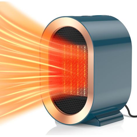 Snq Chauffage Soufflant 1200W, Chauffage électrique avec 2 modes, Portable PTC en céramique 3S chauffage rapide Silencieux, Chauffage Personnel pour Bureau à Domicile, bleu