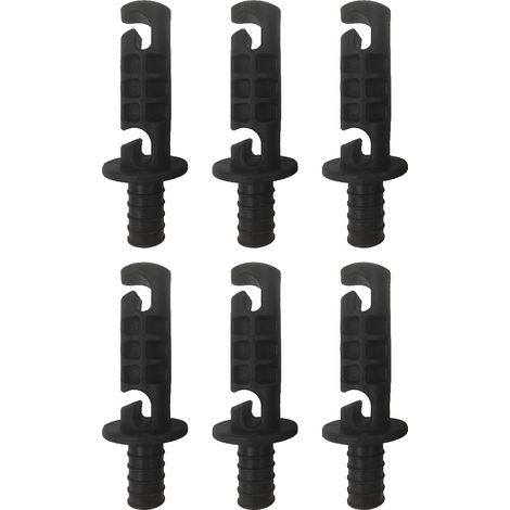 KANGUI Lot de 6 capuchons de maintien universels pour filet de trampoline Ø25 mm (1/4)
