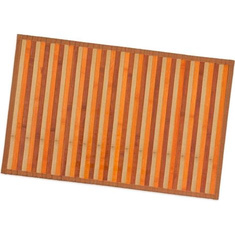 Tapis en Bois de Bambou Cuisine Salle de Bain Chambre Anti-dérapant Petit Déjeuner Napperon Beige - 30x43 cm (1/3)