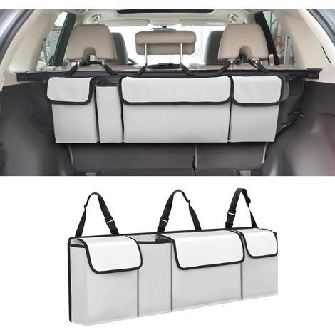 Organiseur de coffre de voiture, organiseur à suspendre pour siège arrière pour VUS, camion, monospace, imperméable, sac de rangement pliable avec 4 poches, accessoires d'intérieur de voiture (1/5)