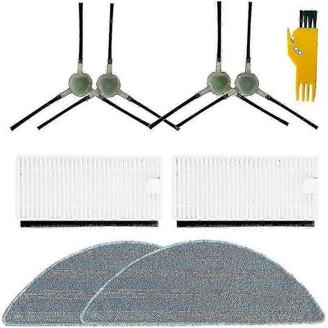 Filtre et brosse latérale compatibles avec les robots nettoyeurs Lefan T700, M501, M200 et M201. (1/4)