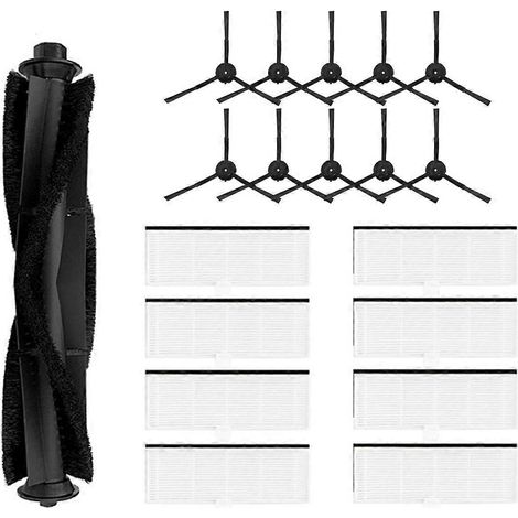 Filtre pour aspirateur brosse pour aspirateur Filtre de brosse pour aspirateur filtre de Ultenic T10 Self – Robot Aspirateur Accessoires Main Brosse Side HEPA Filtre(19pcs) (1/5)