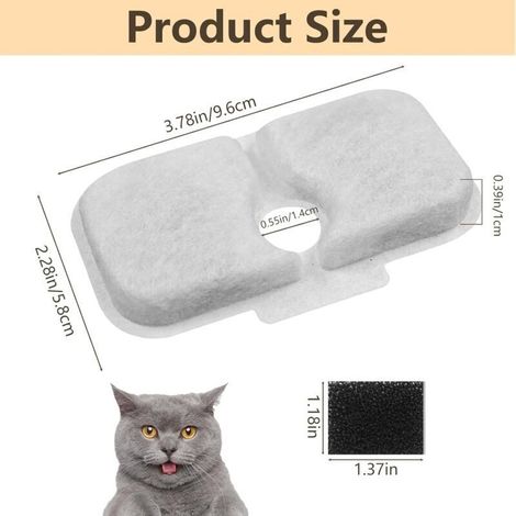 Confezione da 32 filtri e spugne per fontanelle per gatti – Cartucce filtranti per PLWF105/PLWF115/PLWF005 – Migliora la qualità dell'acqua (1/4)