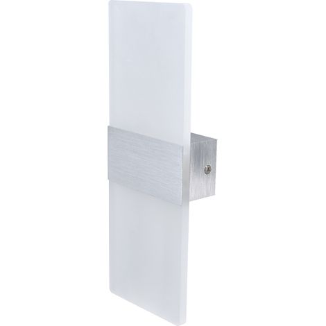 Applique murale LED 6W en acrylique, éclairage 360° haute luminosité, protection contre les intempéries, pour chambre, cantine, 90-265V, argent (1/5)