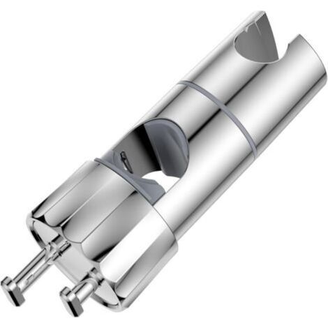 Support de Pomme Douche de Rechange – Support Douchette Universel Réglable avec 2 Accroche pour rail douchette de 16 à 28 mm.Support Barre de Douche Attache.Porte Douchette Mural en ABS.Chromé (1/4)