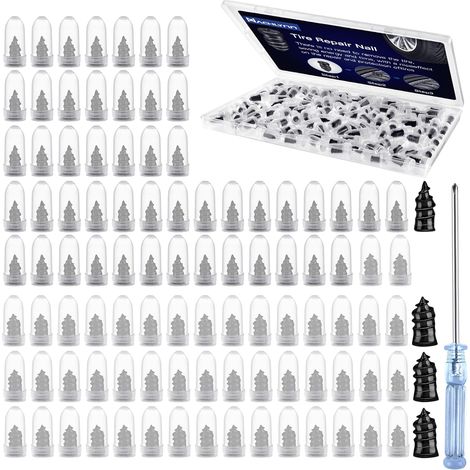 Lot de 100 clous de réparation de pneus en libre-service pour voiture, moto, camion (1/5)