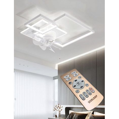 Plafoniera moderna a led con ventilatore da soffitto cambia 3 luci dimmerabile con telecomando (1/5)