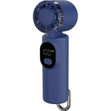 Ventilateur de bureau haute vitesse puissant — Portable rechargeable compact avec affichage LED numérique, cinq vitesses et 100 niveaux, grande autonomie (1/4)