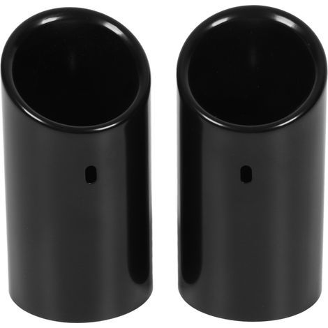 2-teiliges Auspuffblenden-Set aus glänzend schwarzem Edelstahl, für A4 B8 Q5, Fahrzeugmodifikation