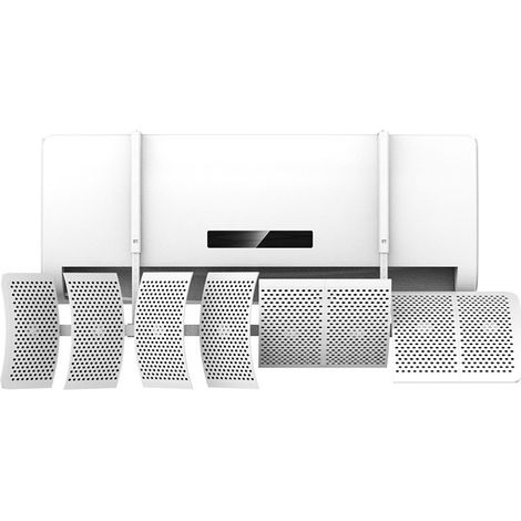 Déflecteur d'air universel et réglable pour climatiseur : 8 ailettes, rotation à 270° — Prêt à l'installation — Pare-vent-20x90cm (1/5)