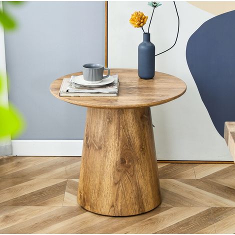 Tavolino rotondo 50 x 50 x 48 cm in MDF effetto legno HAVRYA (1/5)