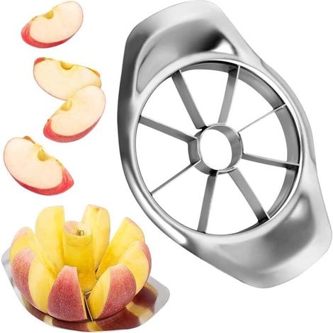 Coupe-pommes en acier inoxydable, coupe-fruits, avec poignée