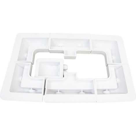 Staffe di montaggio per pannelli solari, kit da tetto in ABS da 7 pezzi per camper, roulotte, roulotte, capannoni, garage, tetti in teak, bianco (1/5)