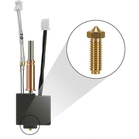 3D-Drucker-Hotend-Kit für Kobra3 mit 0,4-mm-Messingdüse