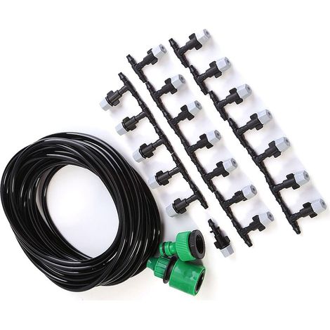 Tuyau brumisateur de refroidissement avec buses d'arrosage pour jardin terrasse - Kit micro-irrigation 10 mètres