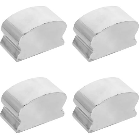 Lot de 4 capuchons de main courante en acier inoxydable en forme de fer à cheval pour escalier (1/5)