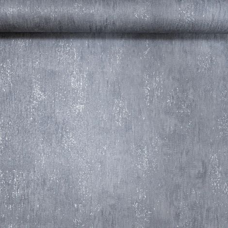 Plain Dark Grey Wallpaper Textured Sliver Metallic Effect Slightly Imperfect (1/4)