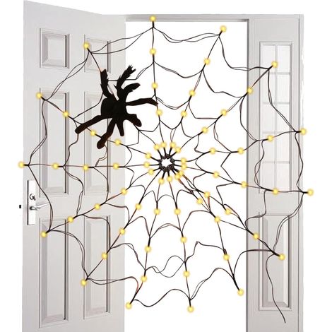 Guirlande Lumineuse Toile d'Araignée Extérieur Décoration Étanche et Filet Lumineux LED Étanche Pour La Maison Intérieur Et Extérieur Coin Fenêtre Et (1/5)