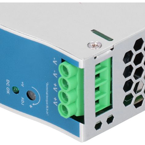 Alimentation à découpage NDR-120-24, sortie CC, format compact sur rail DIN, 100-240 V CA (1/5)