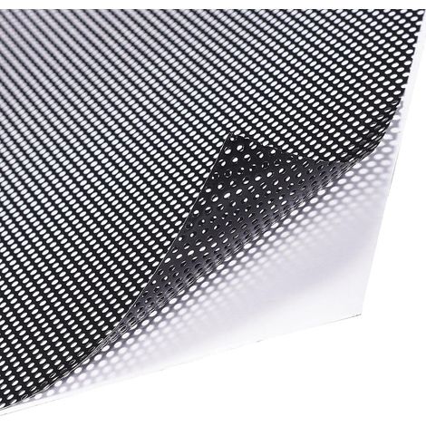 Black Perforated Vinyl Window Film, One Way Anti-Reflective Day Privacy Protection Film for Home Office Bedroom Car Mesh Sticker (1/5)