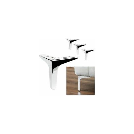 Lot de 4 pieds de meuble triangulaires en métal, 15 cm, style moderne – (1/4)