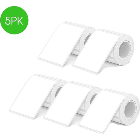 Etikettenaufkleberpapier, wasserdicht, selbstklebend, 5PK-50mmx80mm (1/2)