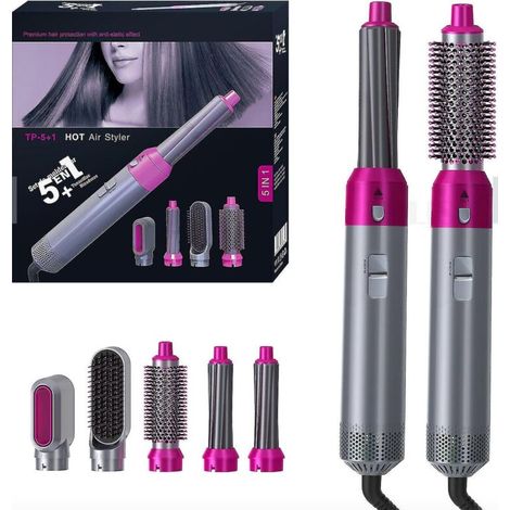 Brosse sèche-cheveux 5 en 1 / Gris