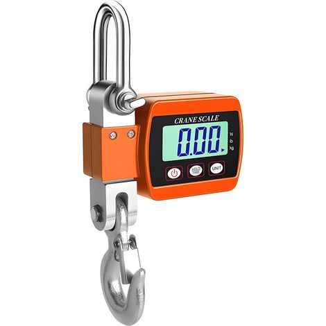 Balance à grue numérique 500 kg/1 100 lb – Balance suspendue robuste avec écran LCD, fonction tare/maintien, unités multiples (kg/lb/N) (1/5)