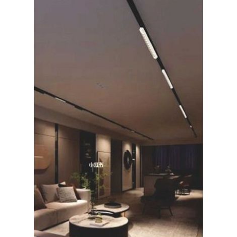TRADE SHOP - Faretto Orientabile Binario 26 W 12led Bianco Nero Luce 3000k 6500k 4000k Pst-47 - Bianco-Bianco Freddo -