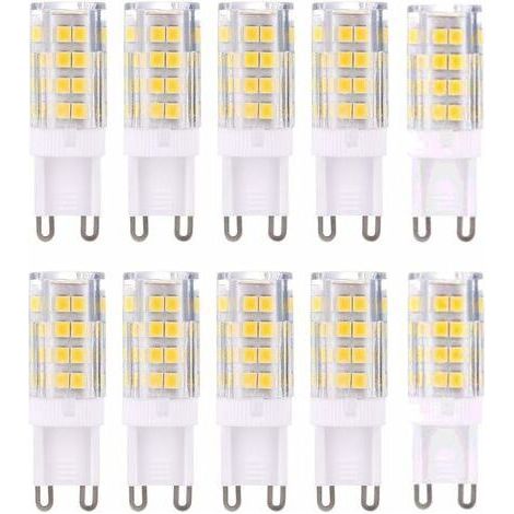 G9 LED Lampe Ampoules, Blanc Chaud 3000K 5W Lumiere équivalent aux ampoules halogènes de 40 W 420 lumens not dimmable, lot de 10 (1/5)