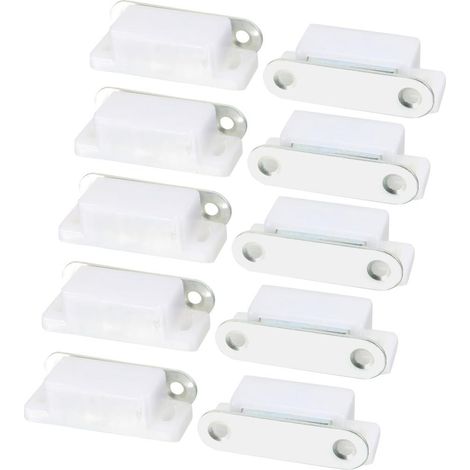 Kunststoff Metall Tür Magnetverschluss Loquet – Off Weiß (10 pièces) de (1/5)