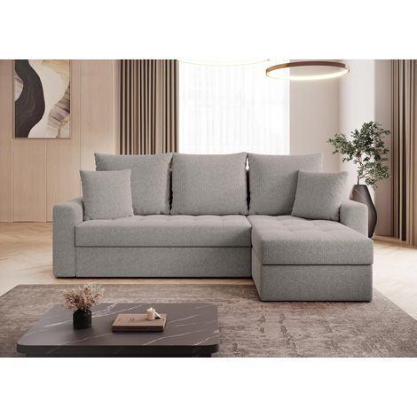 AX LIVING Karaman Schlafsofa mit Bettkasten Sofa Beige L Form 238 cm