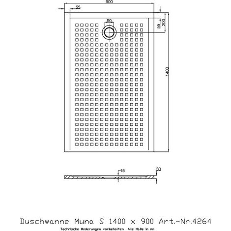 Ricevitore Doccia Hoesch Muna S Con Antiscivolo 1400X900X30Mm Bianco