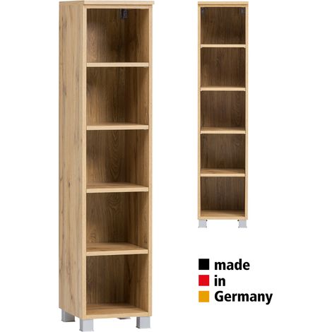 Badezimmer Regal 30 cm KAHLA-03 in Wotan Eiche Nb., B/H/T: ca. 30/130/35 cm (1/5)