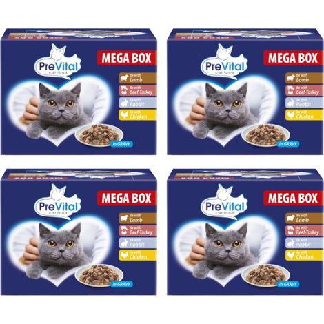PREVITAL Lamm Rind Kaninchen Huhn 96 x 100 g (1/3)