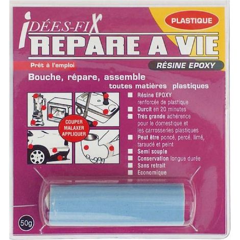 Adnauto – Résine époxy plastique 50g – Colle pour bois dur et teck – Résistance à l'eau – Application facile et rapide