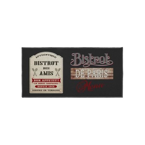 Tapis rectangulaire - L 120 x 50 cm - Bistrot Des Amis - Livraison gratuite (1/3)