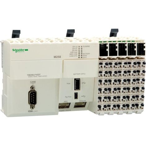 Controllore PLC Modicon M258 42 I/O 24V DC Ethernet CANopen - TM258LF42DT